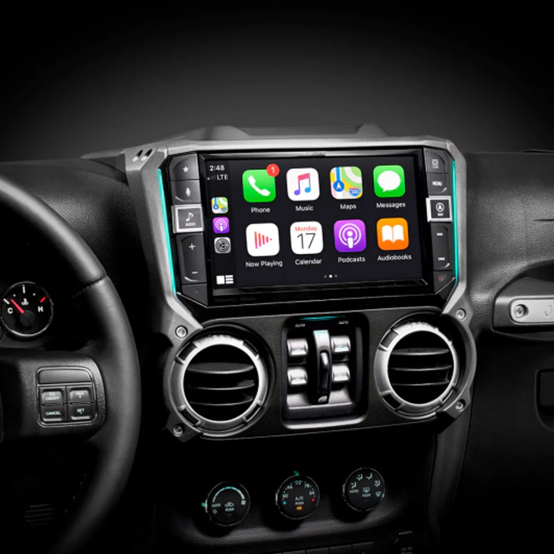 Alpine I509-WRA-JK Restyle 9" Custom-Fit Digital Multimedia Receiver for select 2011 -18 Jeep Wrangler JK Models (I509WRAJK) - Image 2