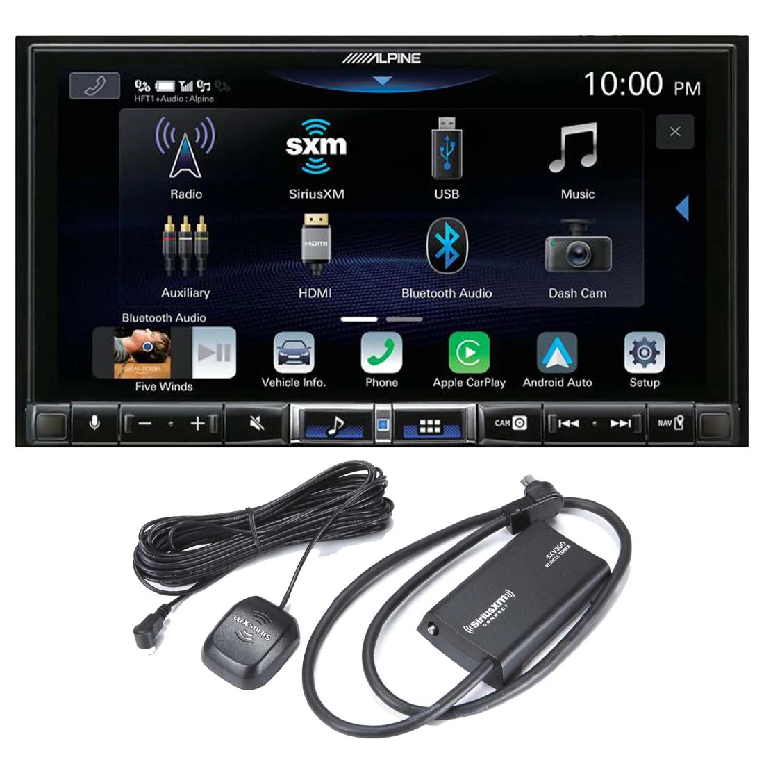 Alpine ILX-507 7" Digital Multimedia Receiver | SiriusXM SXV300V1C Connect Vehicle Tuner Bundle