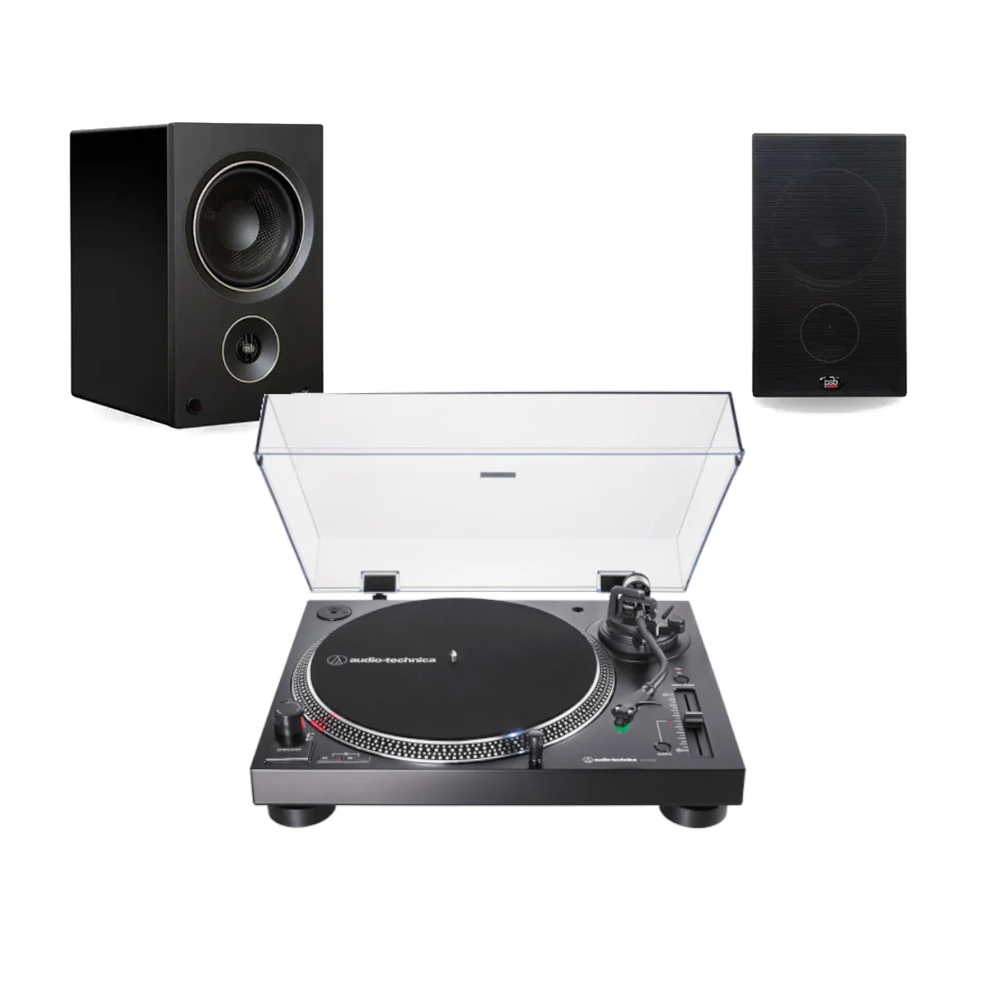 Audio-Technica AT-LP120XUSB and PSB Alpha AM5 | Turntable and Speaker Bundle