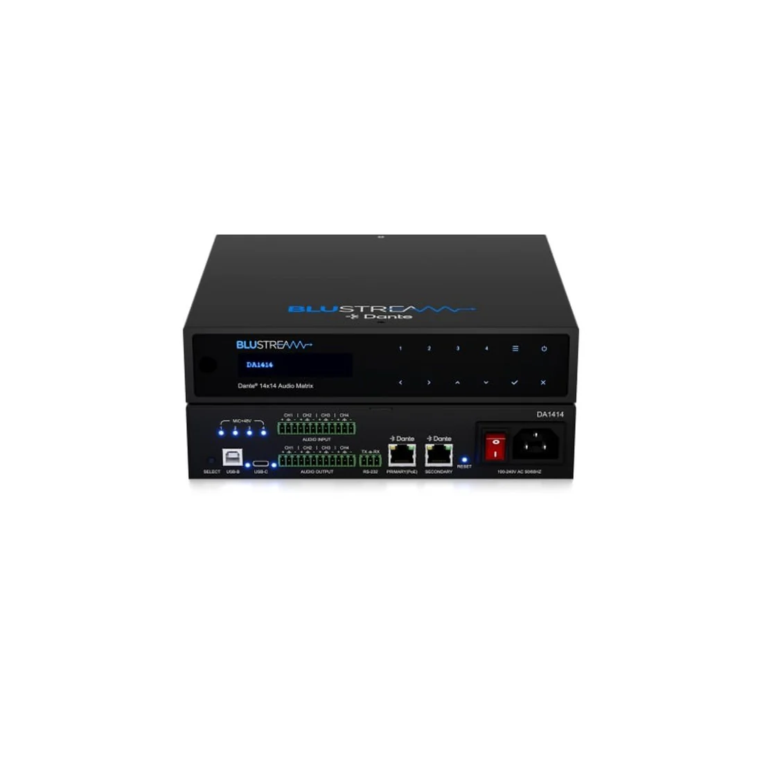 Blustream DA1414 14x14 Audio Matrix with Dante and USB - Image 2