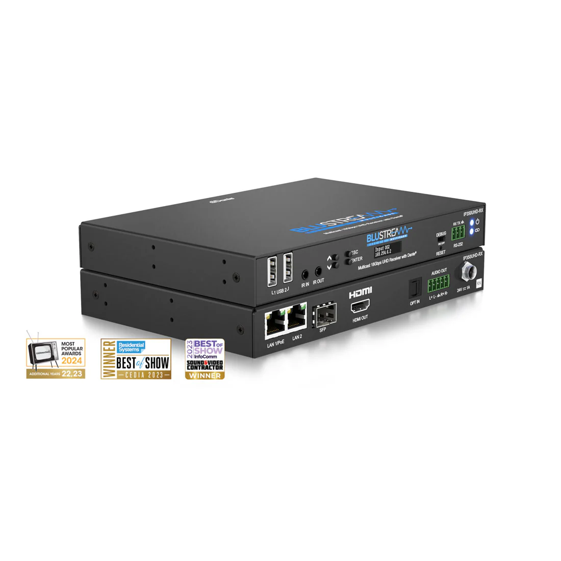Blustream IP350UHD-RX Video over IP Receiver (IP350UHDRX)