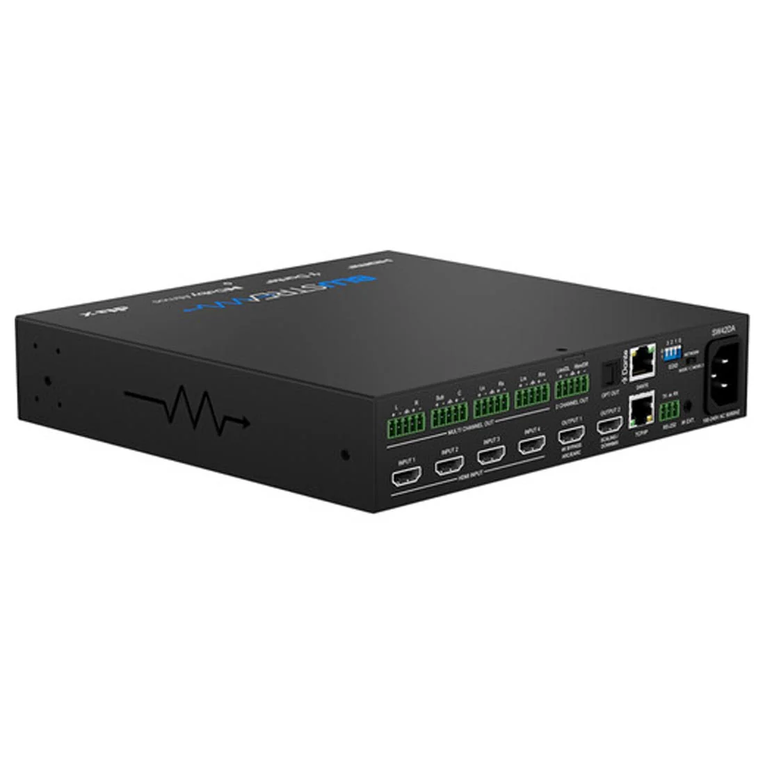 Blustream SW42DA 4-Way HDMI Switcher Dante Audio Breakout - Image 4