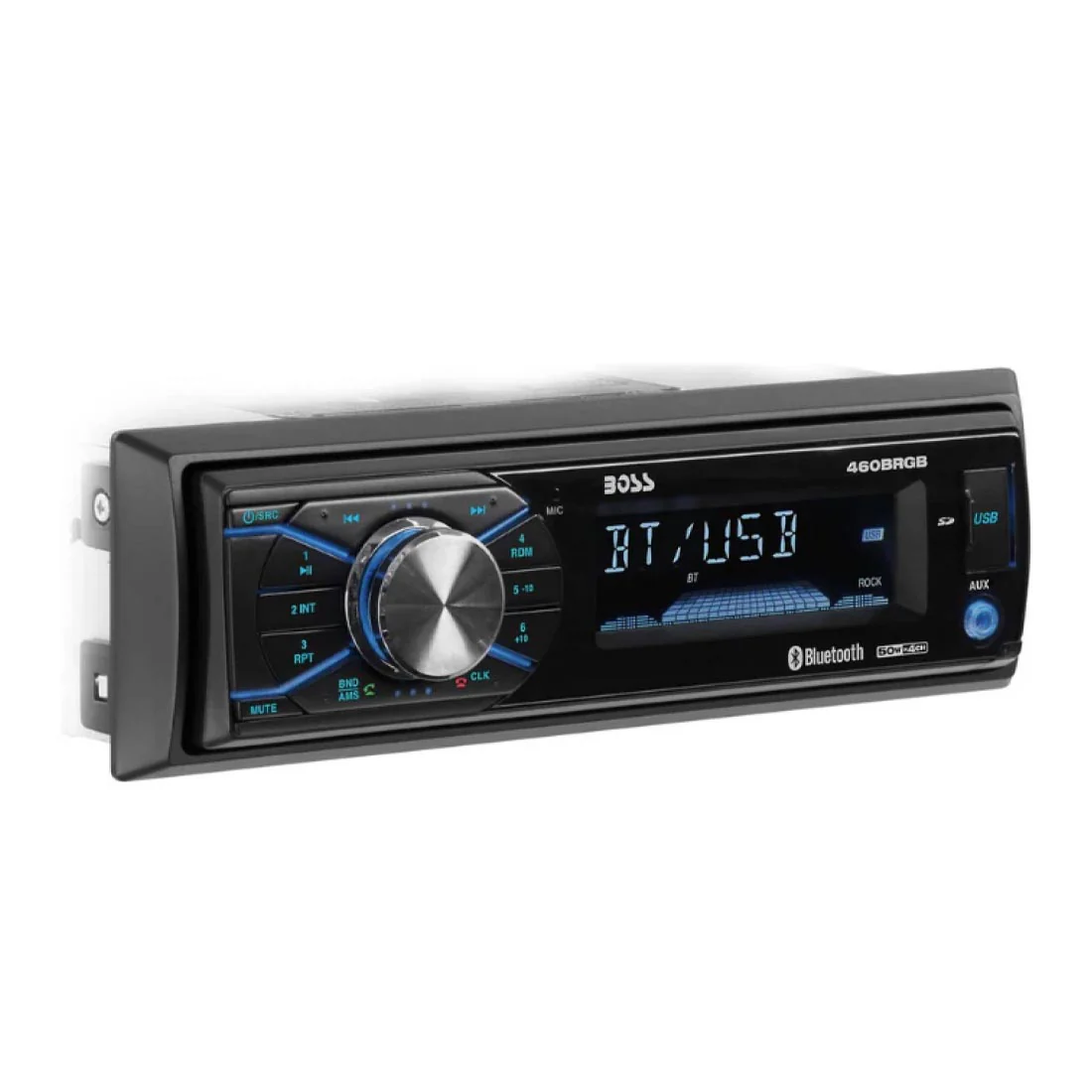 Boss Audio 460BRGB Single-Din Bluetooth Mech-Less Digital Media Receiver