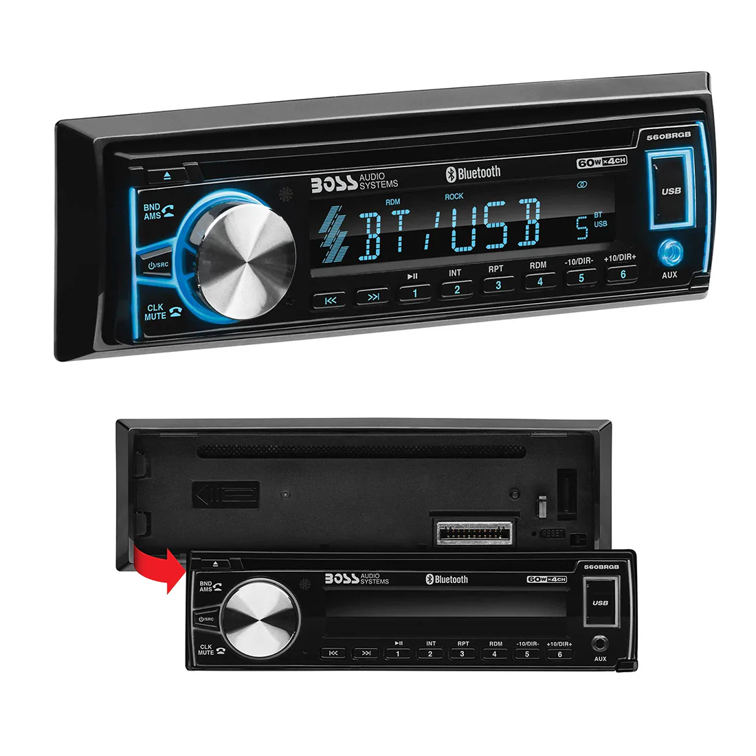 Boss Audio 560BRGB Single-Din CD Receiver (560BRGB) - Image 4