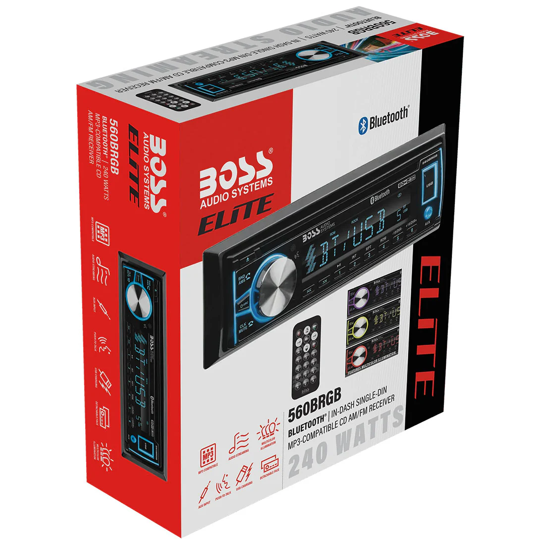 Boss Audio 560BRGB Single-Din CD Receiver (560BRGB) - Image 6