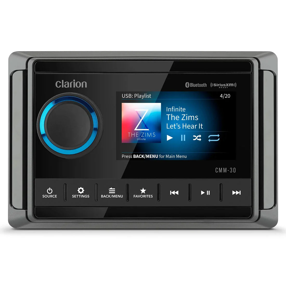 Clarion CMM-30 Marine Digital Media Receiver with 3" LCD - #92804 (CMM30)