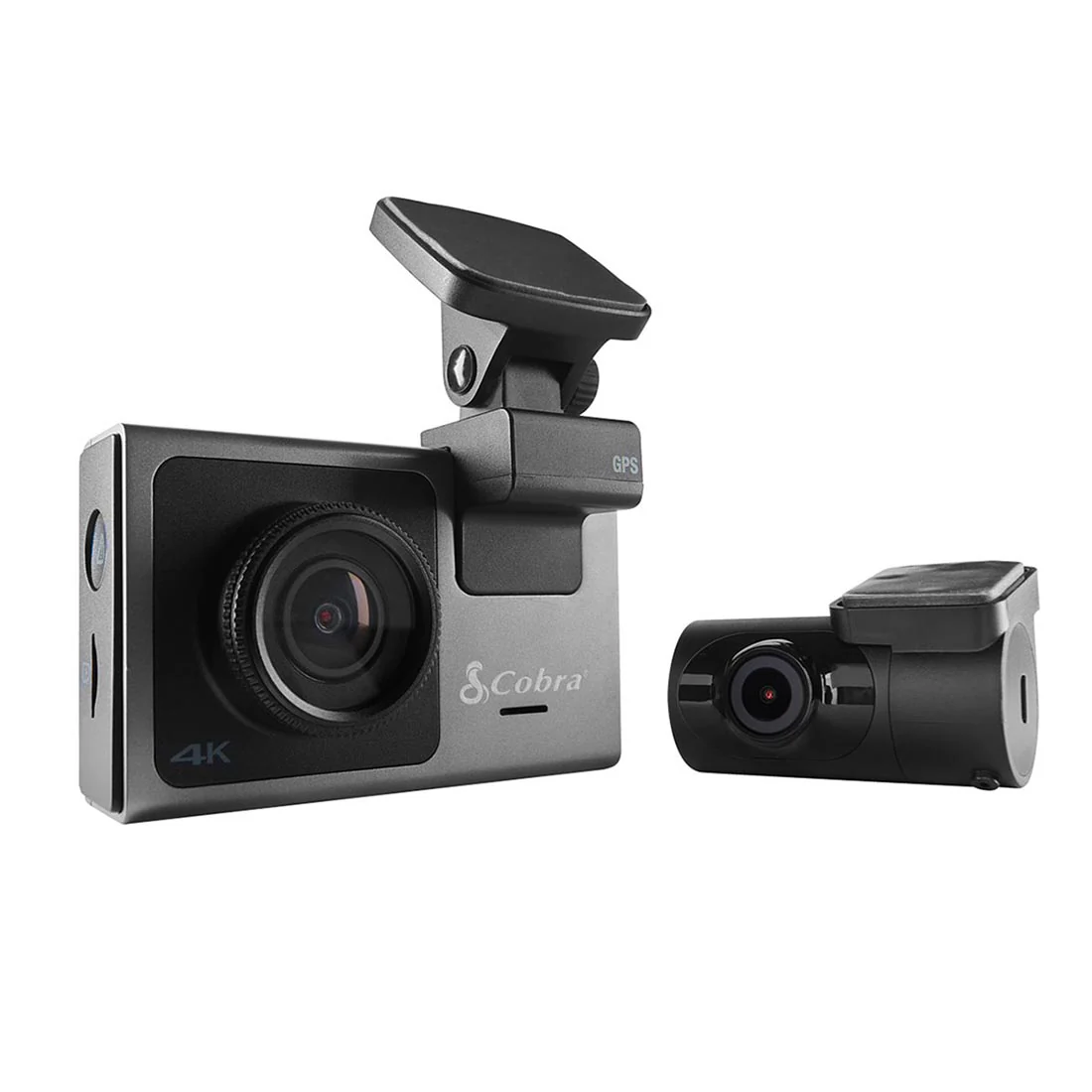 Cobra SC 400D Ultimate Smart Dash Cam, Rear Cam and Hardware (SC400D-HW) - Black (SC400DHW)