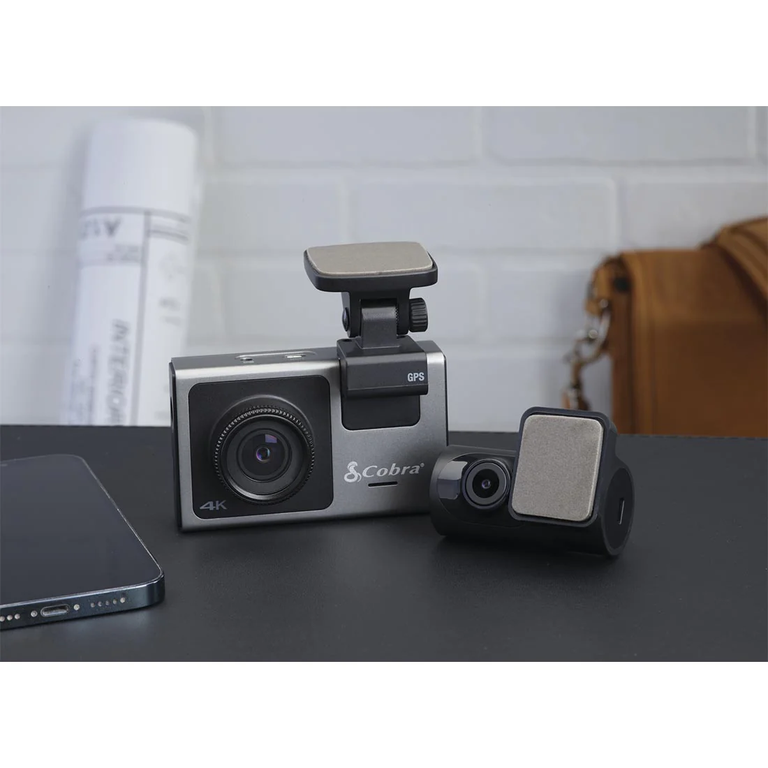 Cobra SC 400D Ultimate Smart Dash Cam, Rear Cam and Hardware (SC400D-HW) - Black (SC400DHW) - Image 6