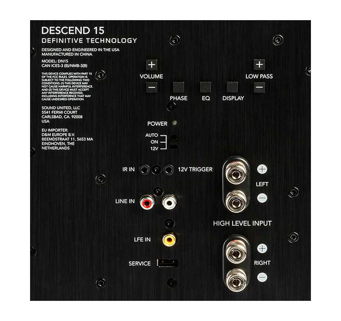 Definitive Technology DNSUB15 15" Subwoofer - Black (DNSUB15) - Image 3