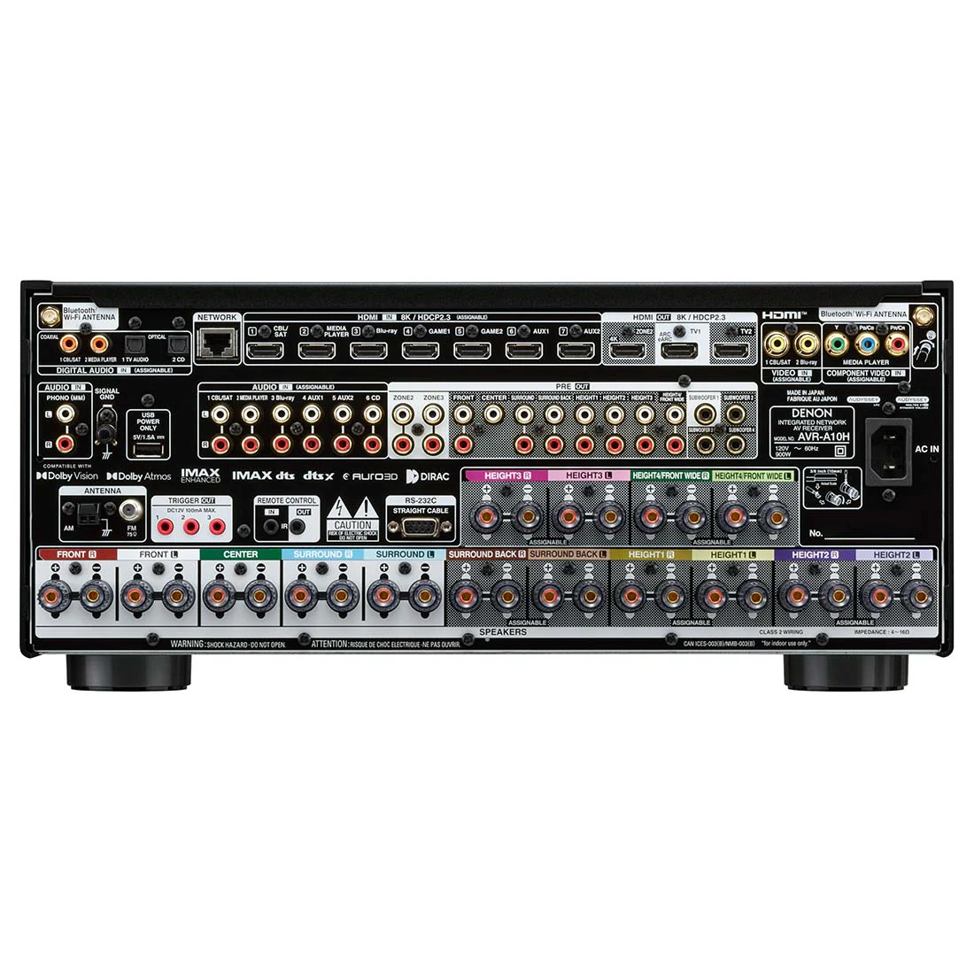 Denon AVR-A10H 13.4-Ch 150W 8K AV Receiver with HEOS® Built-in (AVRA10H) Open Box - Image 4