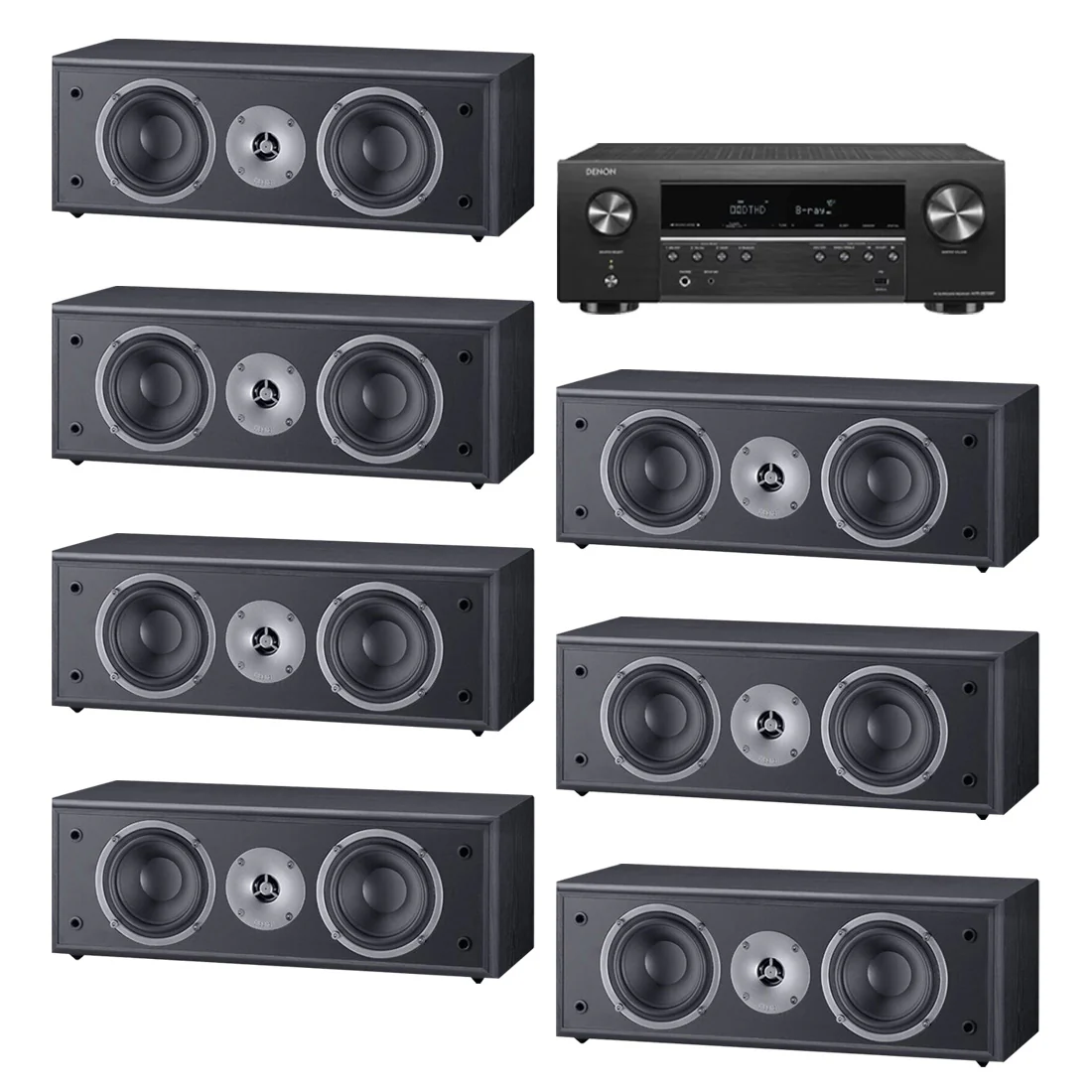 Denon AVR-S570BT 5.2 Channel 8K Receiver | Magnat MSC252B Center Channel Speaker Bundle - Image 15