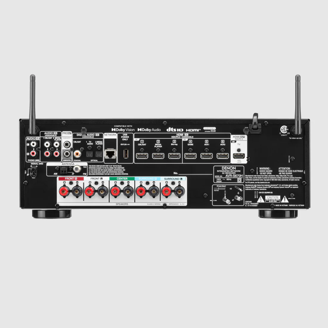 Denon AVR-S670H 5.2 Channel 8K AV Receiver (AVRS670H) - Image 3