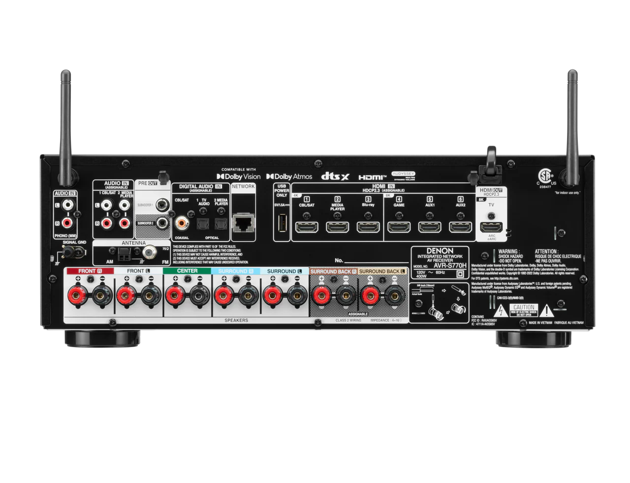 Denon AVR-S770H 7.2 Ch. 8K AV Receiver - 2024 Model - Image 2