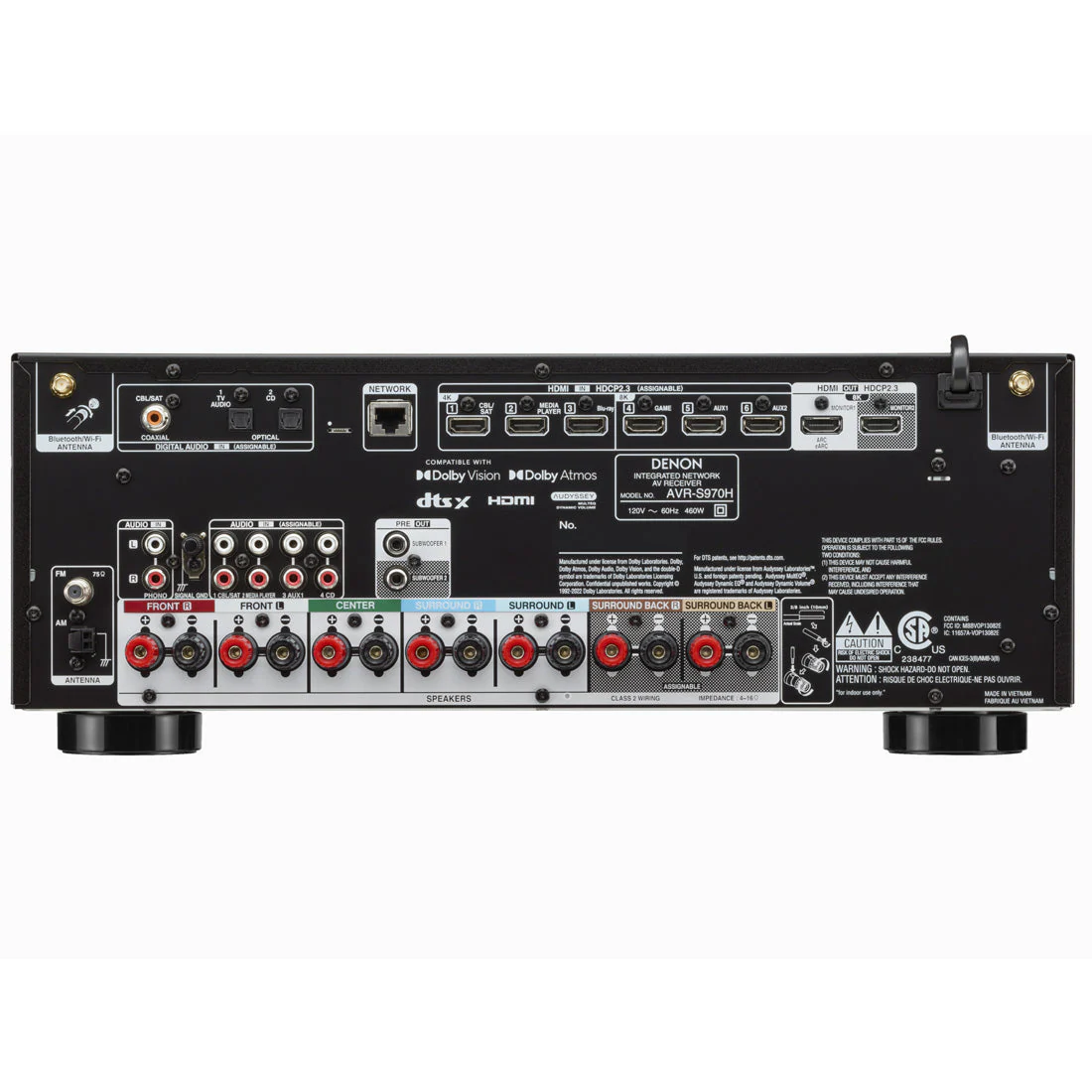 Denon AVR-S970H 7.2 Channel 8K Receiver | Home 550 Smart Sound Bar Bundle - Image 3