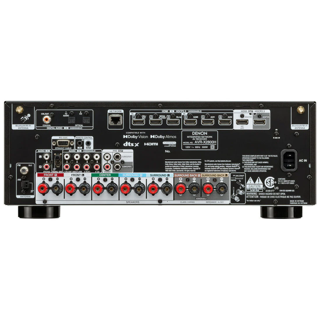 Denon AVR-X2800H 7.2 Channel 8K AV Receiver | Home 350 Speaker Bundle - Image 4