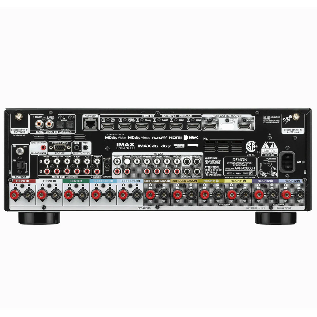 Denon AVR-X3800H 9.4 Channel 8K AV Receiver | Home 350 Speaker Bundle - Image 4