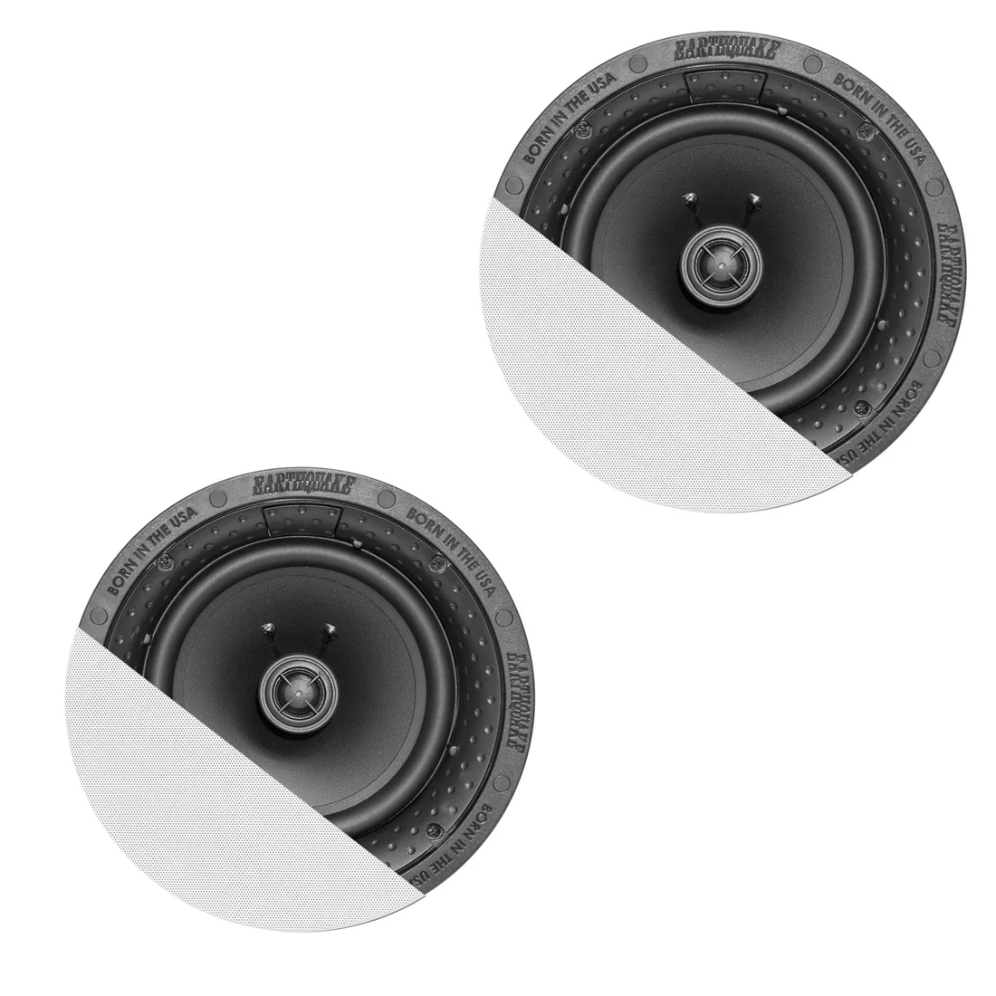 Earthquake Sound R650 6.5" Reference In Ceiling Speakers With Magnetic Paintable Grill - Pair (R650)
