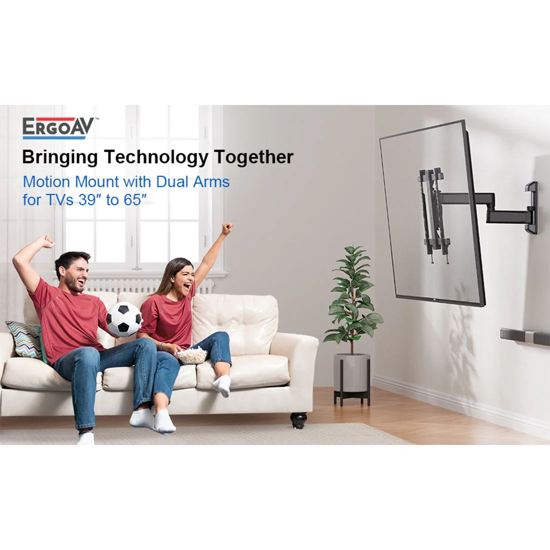 ErgoAV ERMMM7-01B Motion Mount for TVs 39" to 65" (ERMMM701B) - Image 4