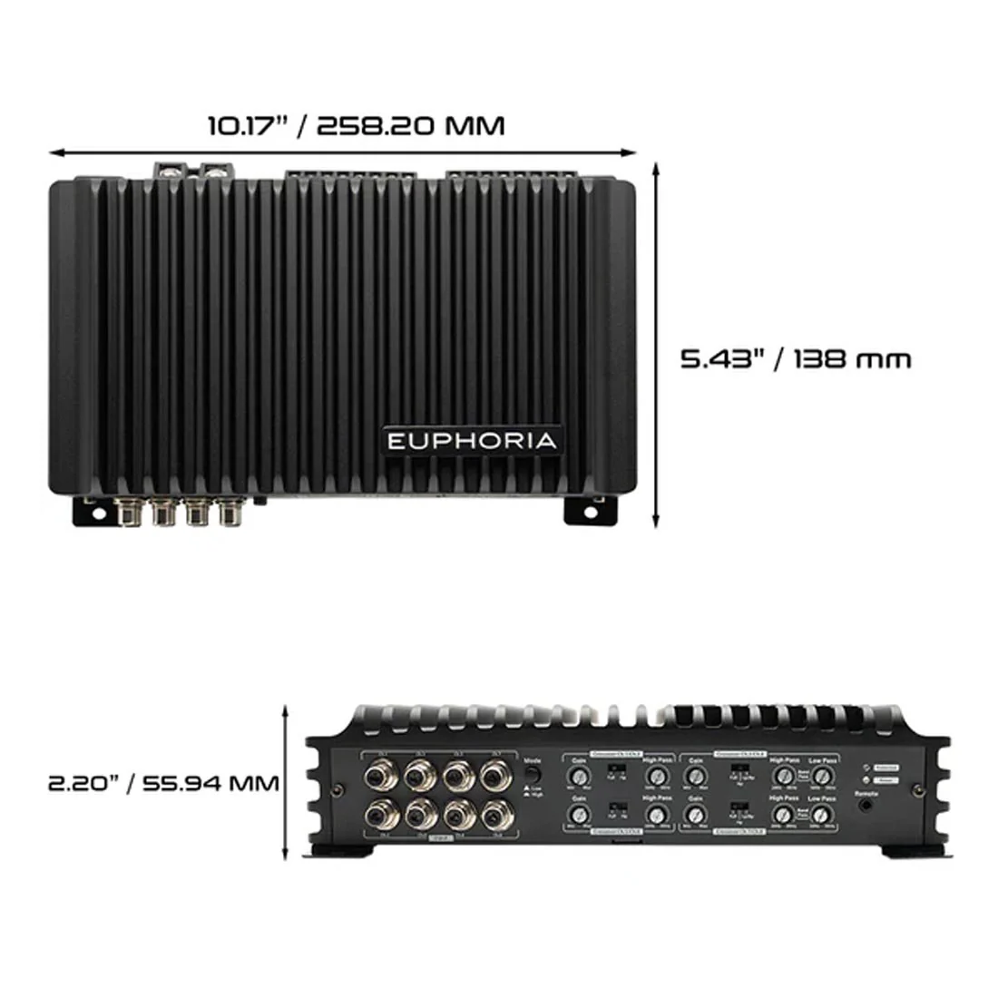 Euphoria EA8.600 8-Channel Full Range Class D Car Amplifier (EA8600) - Image 4