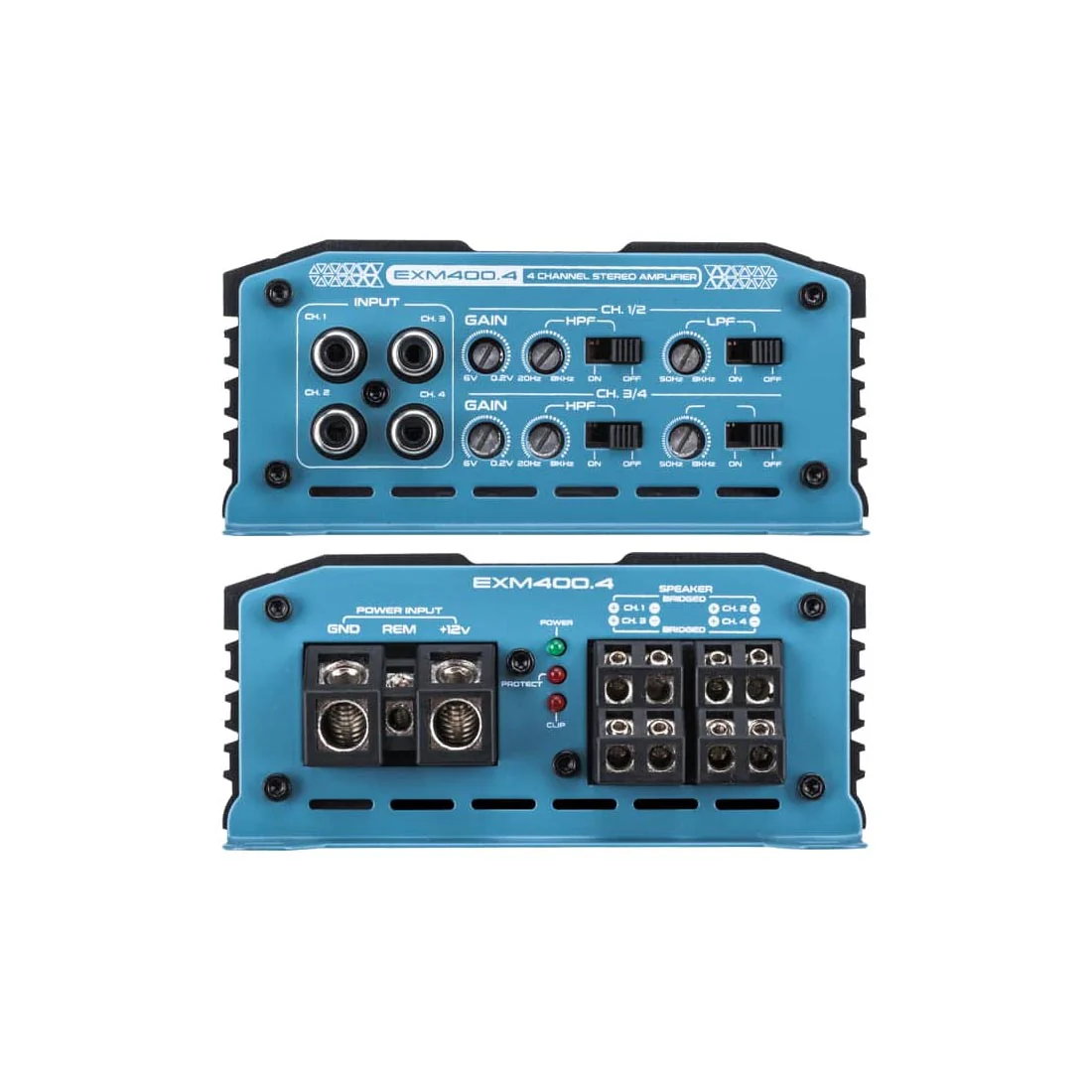Euphoria XPERT EXM400.4 Class D 4-Channel Full Range Mini Amplifier (EXM400.4) - Image 2