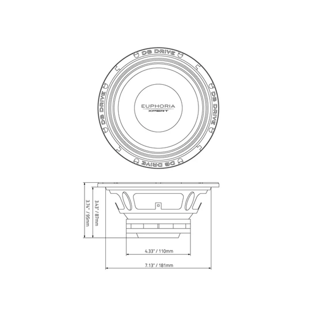 Euphoria XPERT EXM8SN-CF 8" NEO Carbon Fiber Midrange Speaker - Each (EXM8SNCF) - Image 10