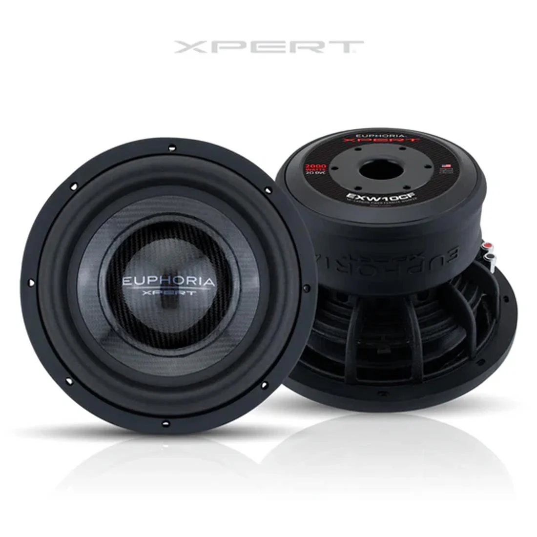 Euphoria XPERT EXW10CF 10" 2-Ohm Carbon Fiber DVC Subwoofer - Each - Image 9