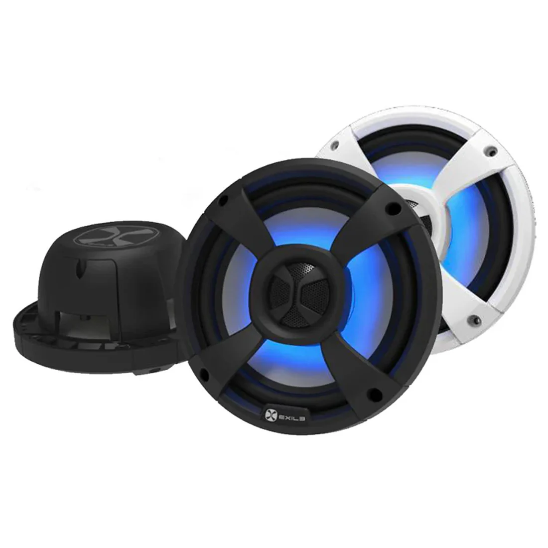 Exile Audio SMC65 6.5" Marine RGB LED Coaxial Speakers - Pair