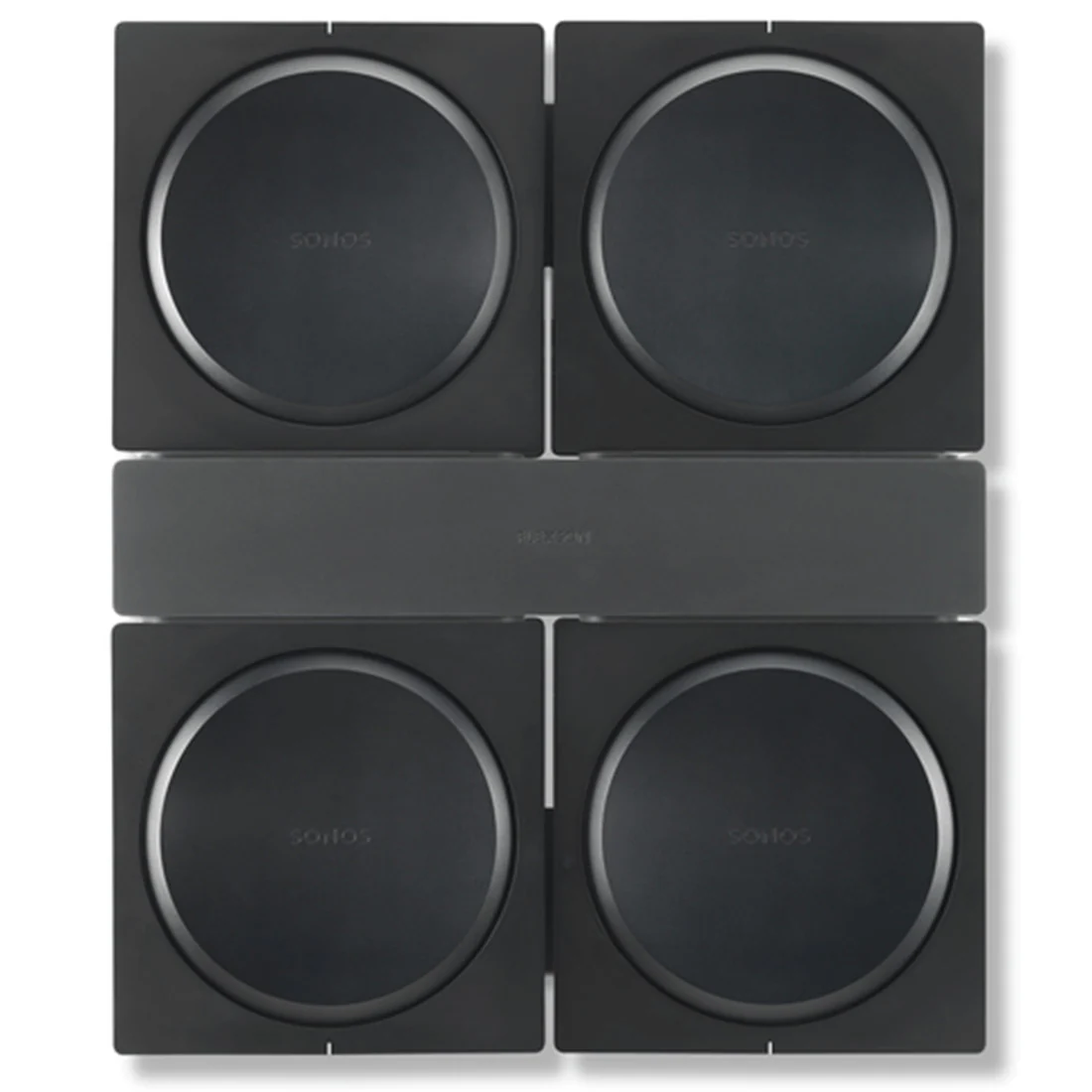 Flexson FLXSAWX4WM1021 Wall Mount for 4 Sonos AMPs - Black (FLXSAWX4WM1021)
