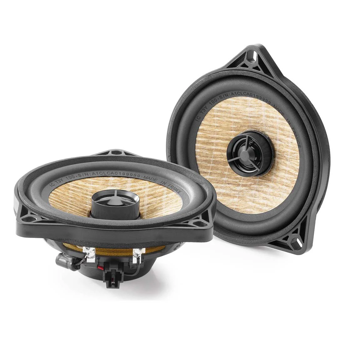 Focal IC T3Y 100 Flax Series 4" 50W RMS Coaxial Speakers for Tesla Model 3 and Y - Pair (ICT3Y100)