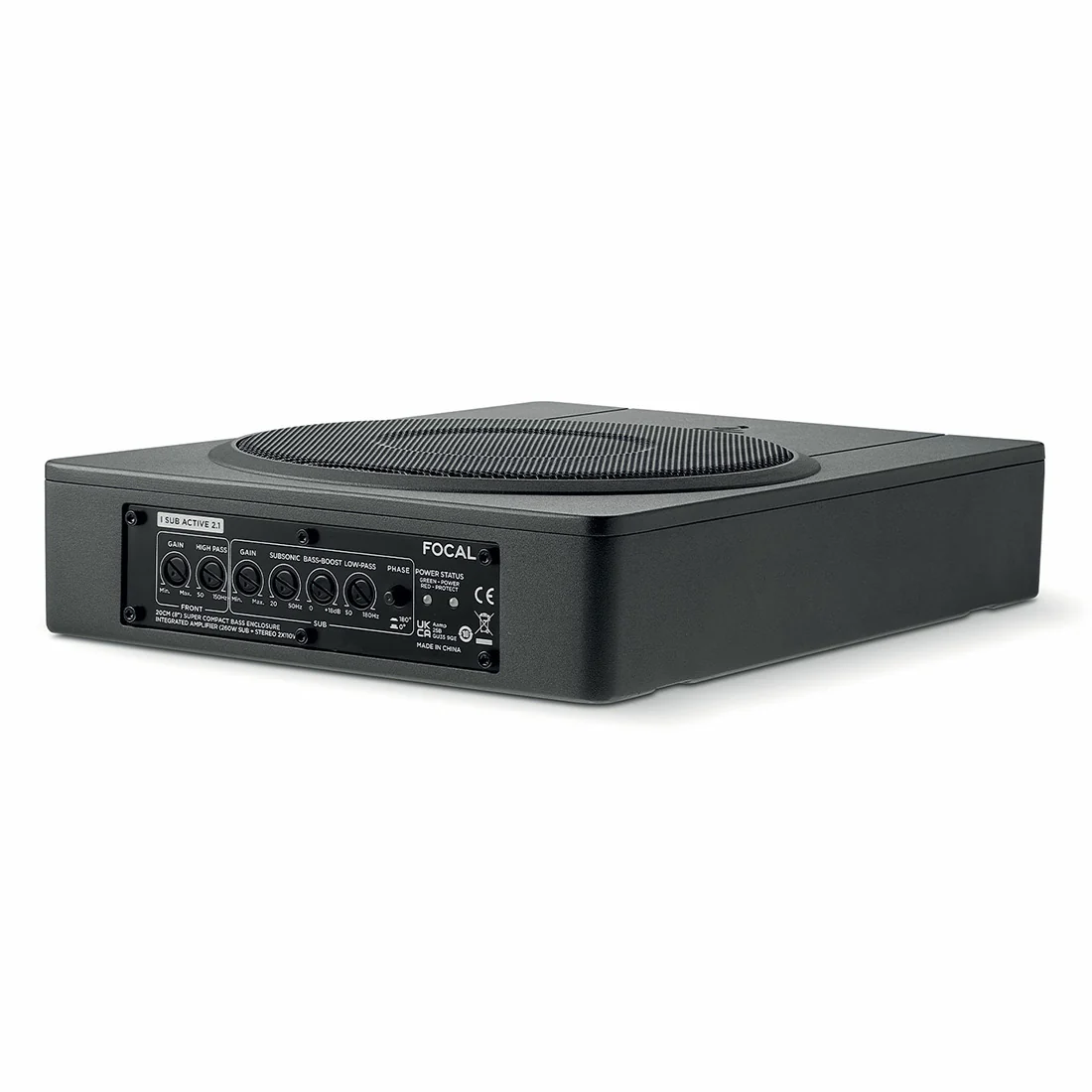 Focal ISUB ACTIVE 2.1 8" 130W RMS Flat Subwoofer with 2-Channel Amplifier - Each (ISUBACTIVE21) - Image 5
