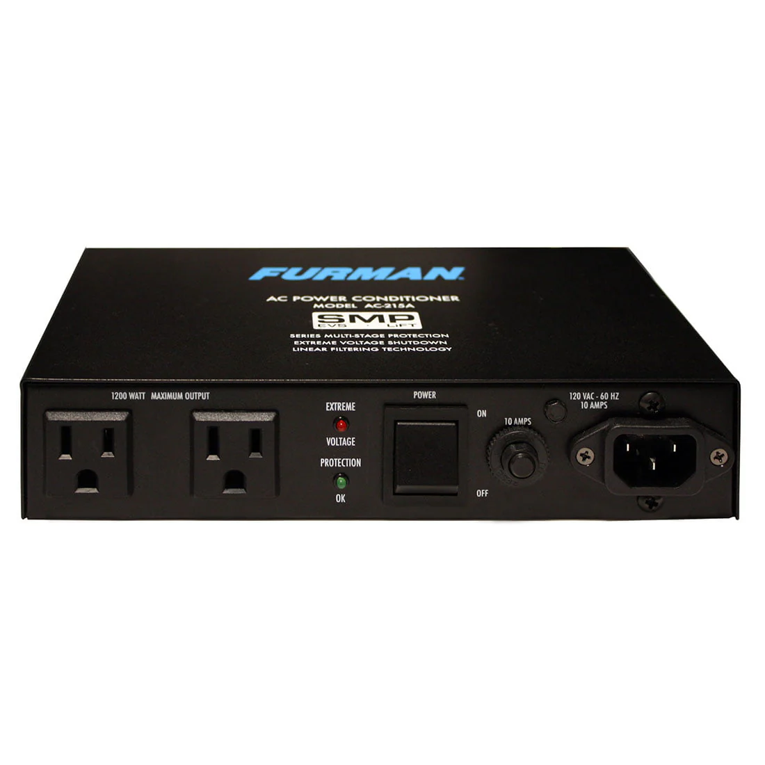 Furman AC-215A 10 Amp 2 Outlet Compact Power Conditioner (AC215A) - Image 3