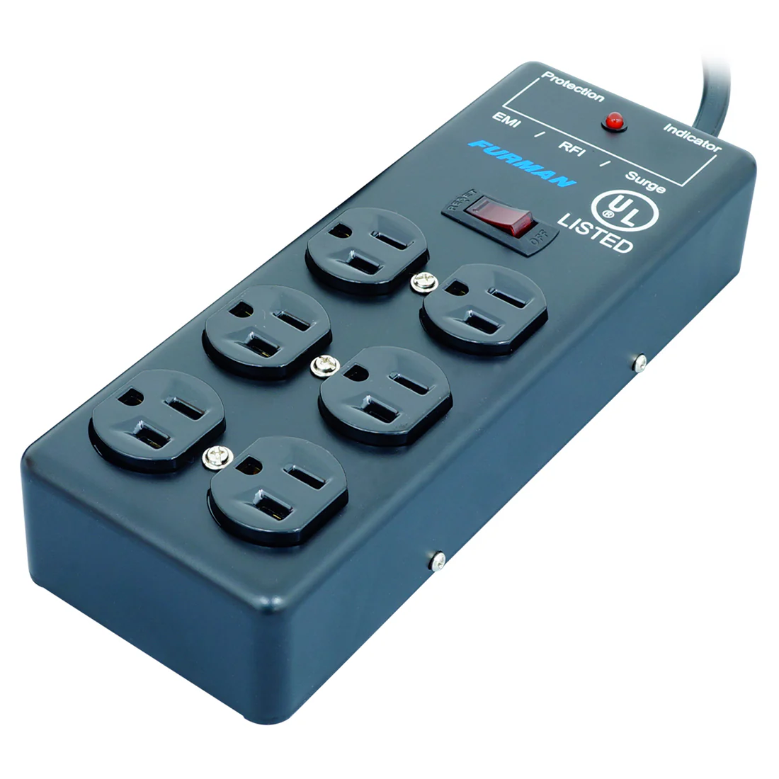 Furman SS-6B 6 Outlet 2×3 Metal Surge Suppressor Strip (SS6B) - Image 3