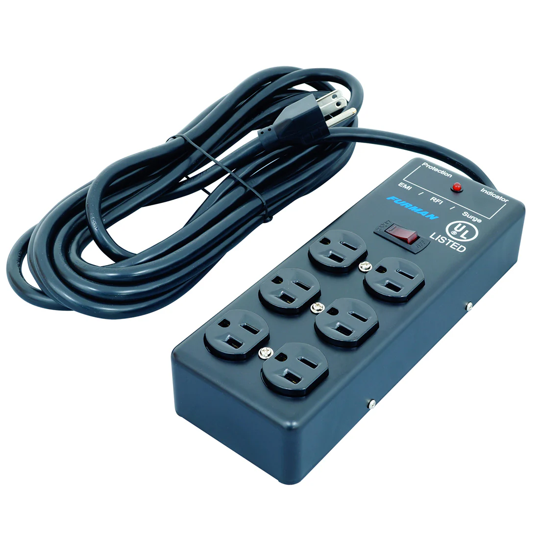 Furman SS-6B 6 Outlet 2×3 Metal Surge Suppressor Strip (SS6B) - Image 4