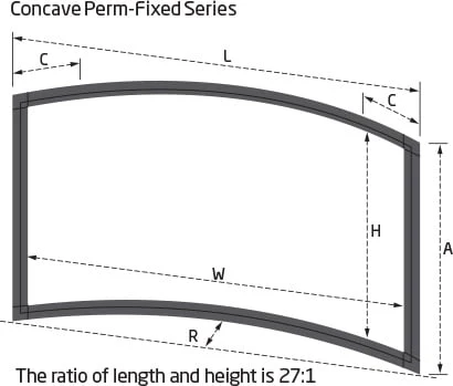 Grandview LF-PH135 Prestige Series 135” Permanent Curve Fixed Frame Screen (LFPH 135) - Image 4