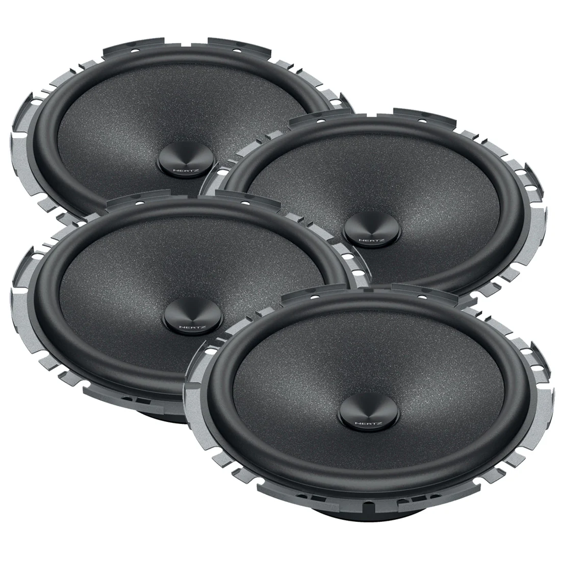 Hertz C165F Cento Series 6.5" 180W Flat Profile Component Woofers - 2 Pairs - Bundle