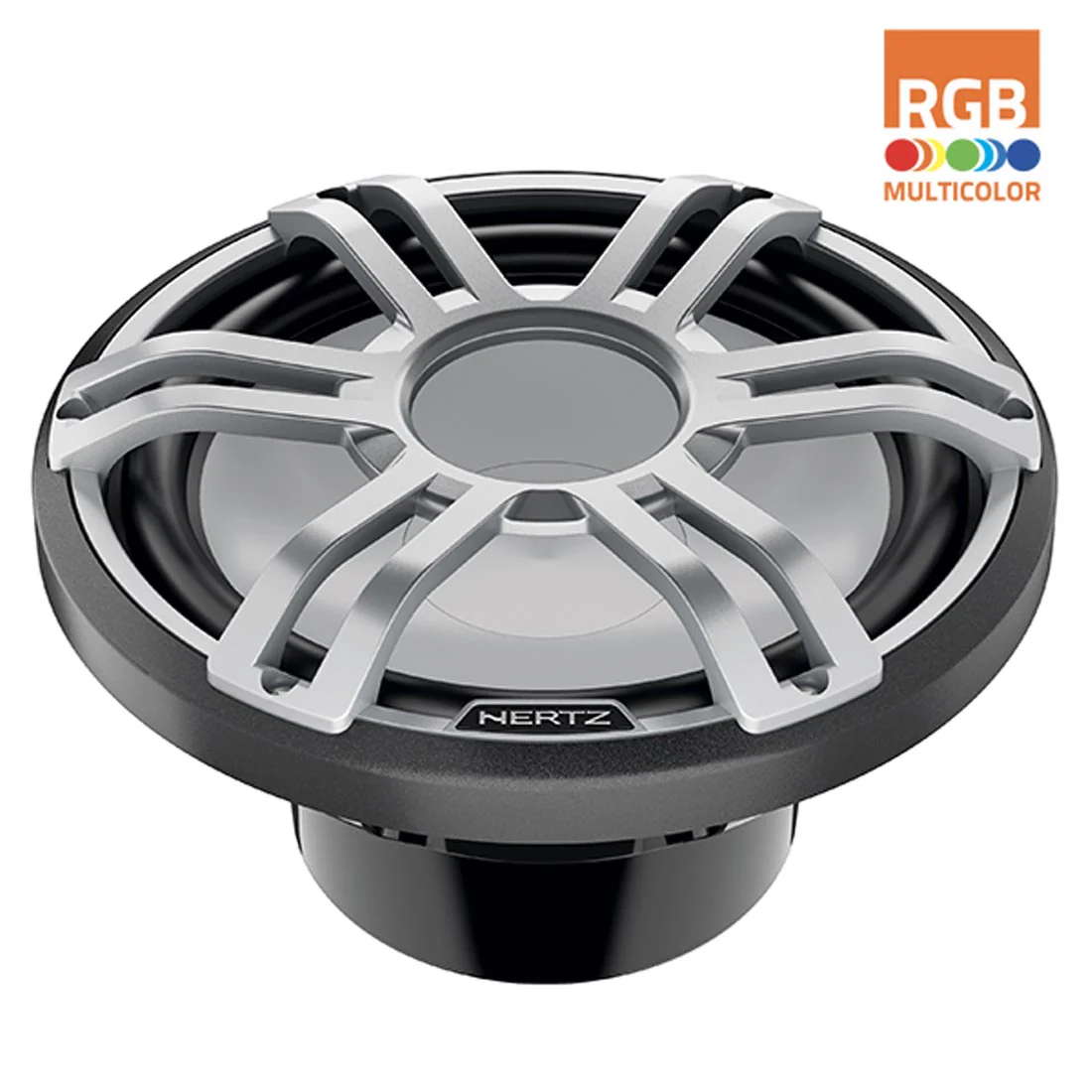 Hertz HMS 12 S4-LD-G 12" 4-Ohm Marine Sport RGB LED Subwoofer - Gray Sport Grille (HMS 12 S4LDG) - Image 2