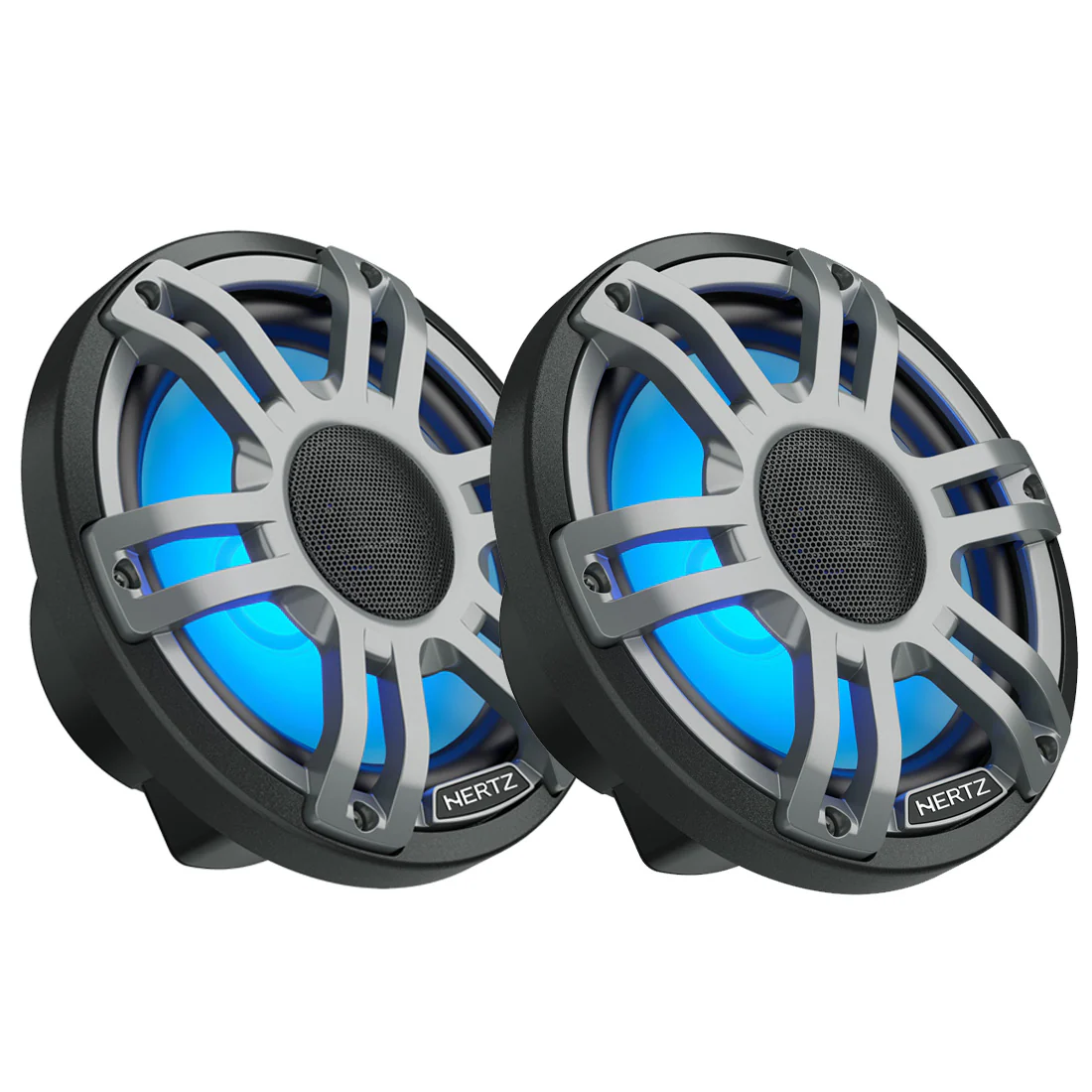 Hertz HMX 7.7 S-LD 7.7" Marine RGB LED Coaxial Speakers - Pair (HMX 7.7 SLDG)