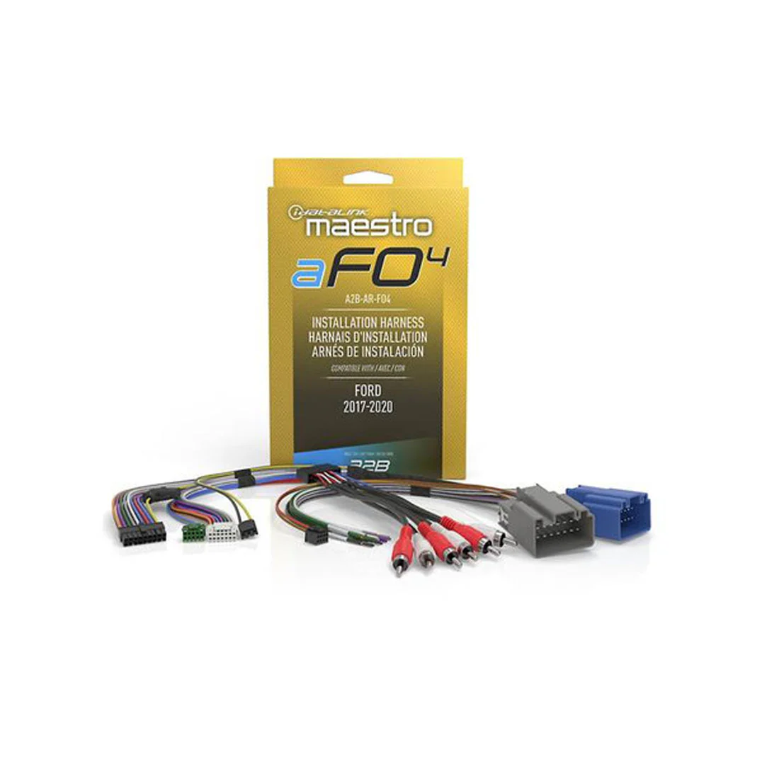 iDatalink Maestro A2B-AR-FO4 Amplifier Replacement Harness for Select Ford Vehicles with A2B amplifiers (A2BARFO4)