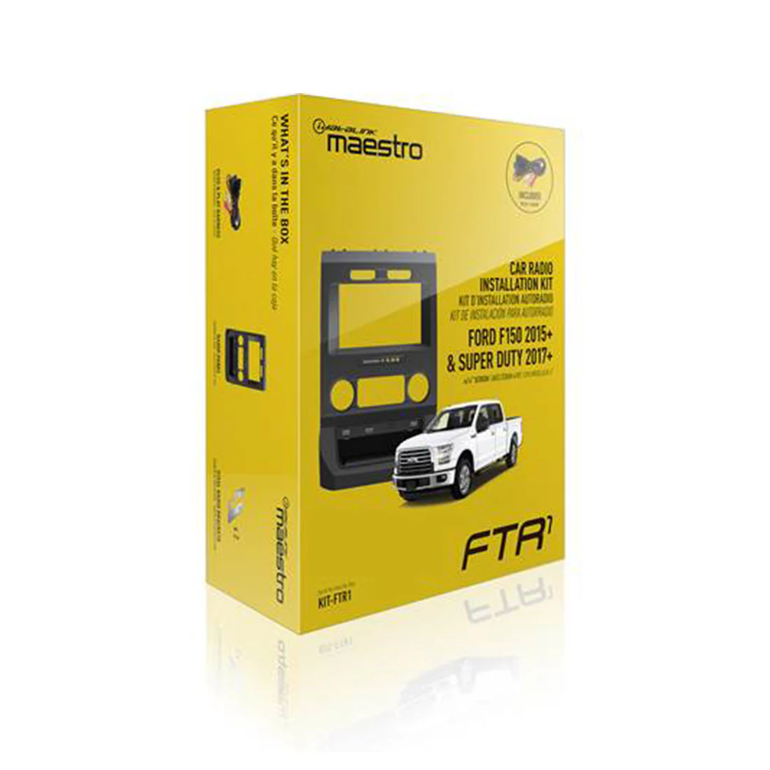 iDatalink Maestro KIT-FTR1 Factory System Adapter Dash Kit for Ford Trucks with 4.3" Screen (2015 and up) (KITFTR1) - Image 3