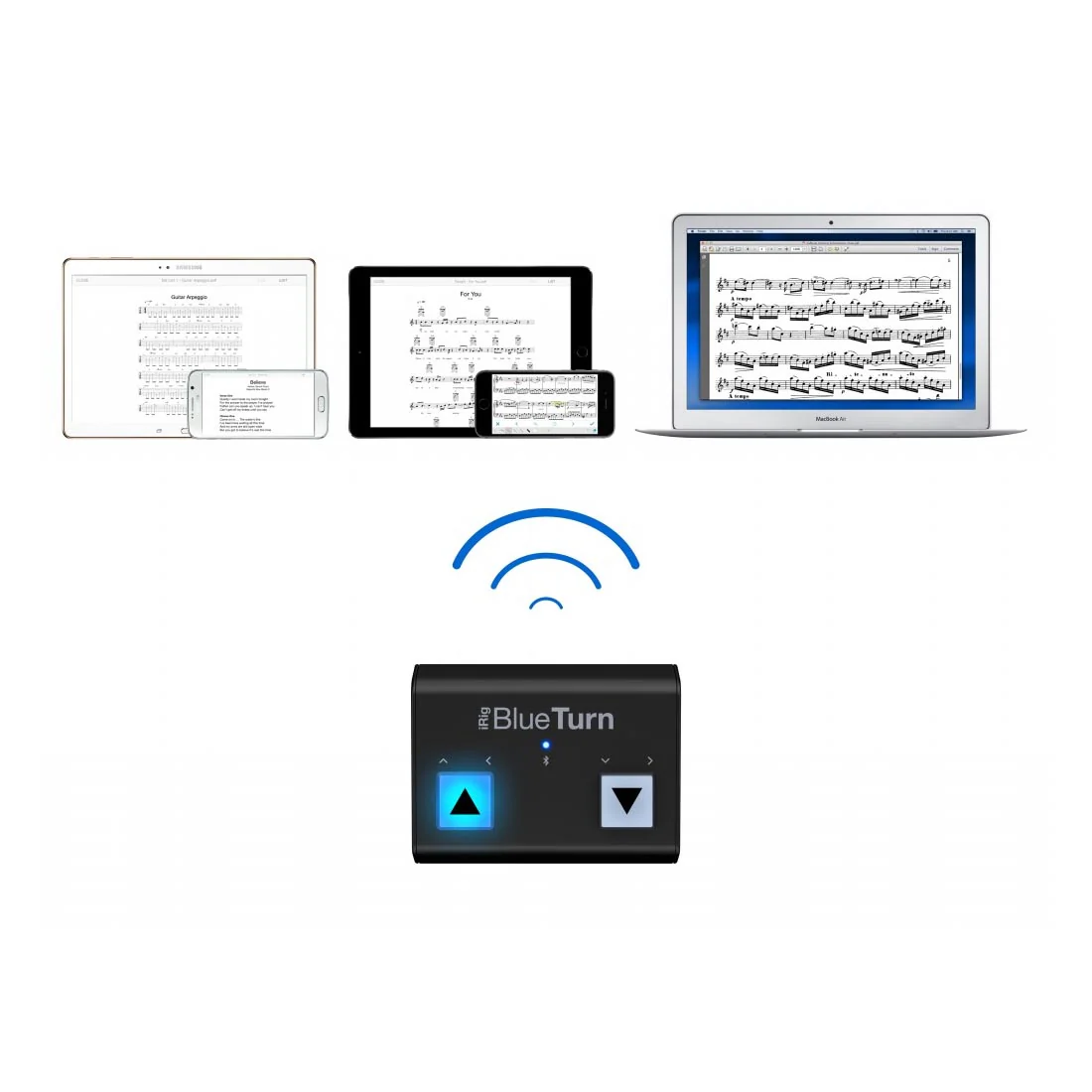 IK Multimedia iRig BlueTurn Bluetooth LE Silent Backlit Page Turner (1141087) - Image 4