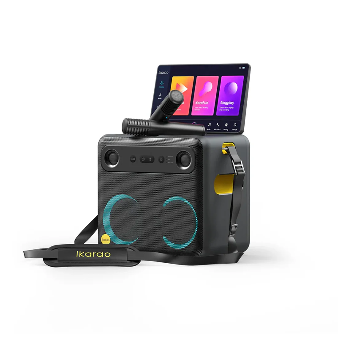 Ikarao Break X2 10.1" Touchscreen Karaoke Machine With Wireless Mics | SS01 Tripod for X Series - Bundle - Image 3