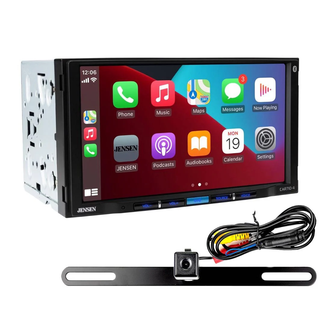 Jensen CAR710-4BC 7" Double DIN Digital Multimedia Receiver with Backup Camera (CAR7104BC) - Image 2