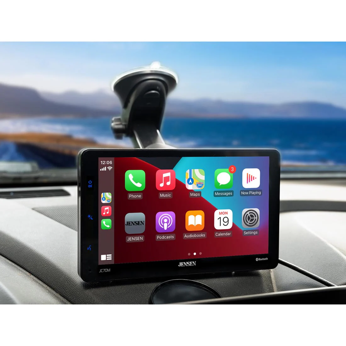 Jensen JC7DM 7" Windshield or Dashboard Mount Digital Monitor (JC7DM) - Image 6