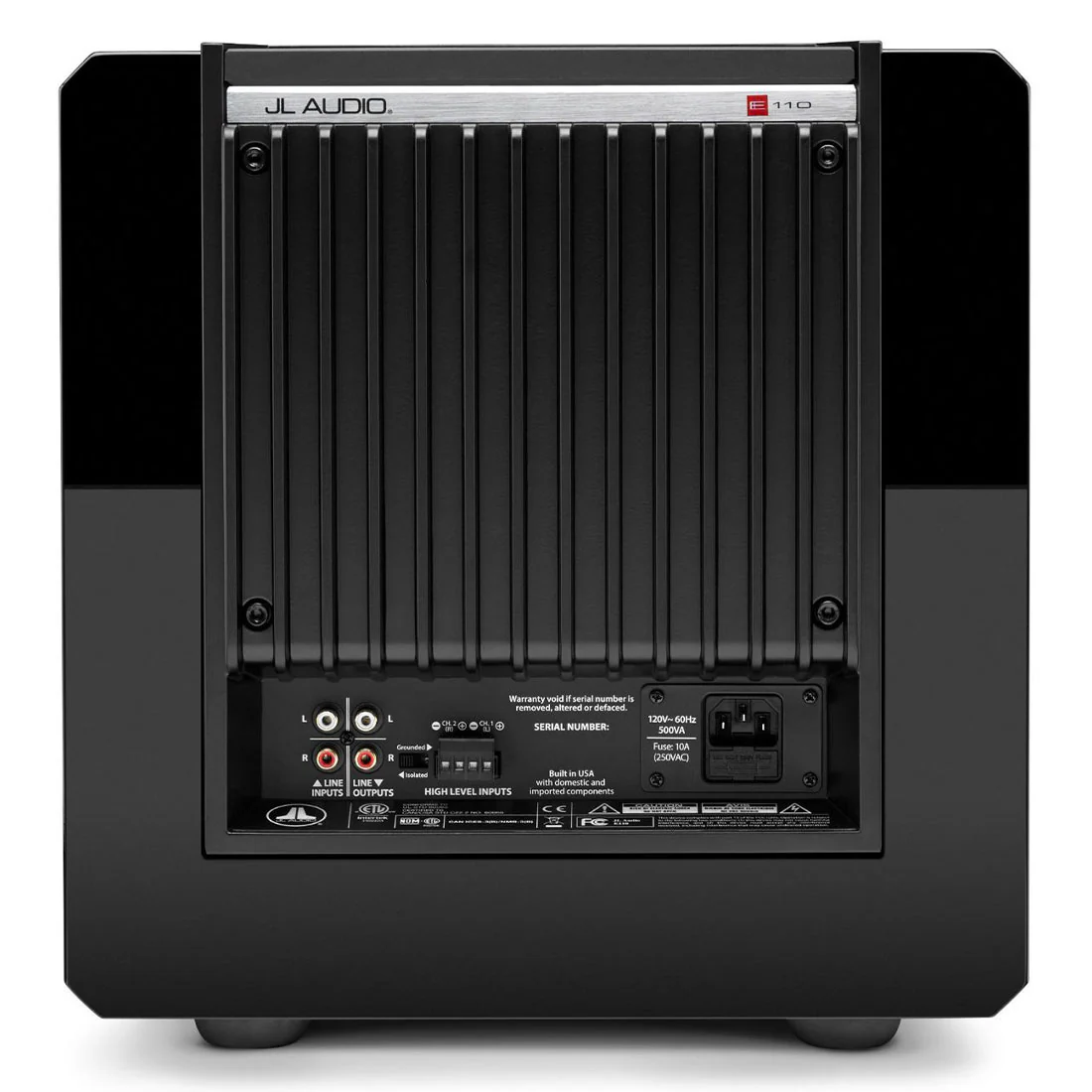 JL Audio Home Audio E110-GLOSS E-Sub 10" Powered Subwoofer - #96275 (E110GLOSS) - Image 2