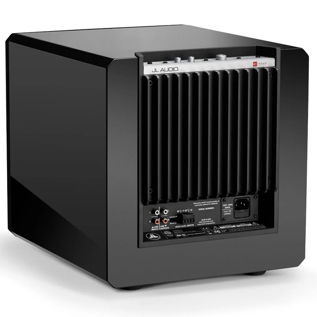 JL Audio Home Audio E110-GLOSS E-Sub 10" Powered Subwoofer - #96275 (E110GLOSS) - Image 5