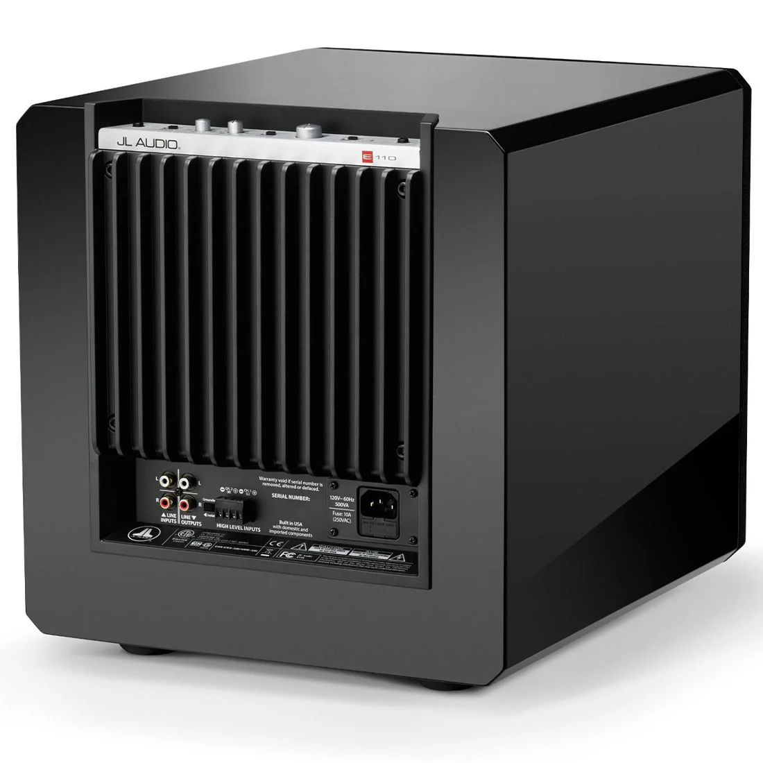 JL Audio Home Audio E110-GLOSS E-Sub 10" Powered Subwoofer - #96275 (E110GLOSS) - Image 7