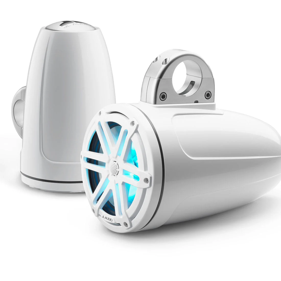 JL Audio M3-770ETXv3-Gw-S-Gw-i 7.7" 70 Watt 4 Ohm Marine Enclosed Tower Coaxial Speakers - Pair - #93539 (M3770ETXv3GwSGwi)