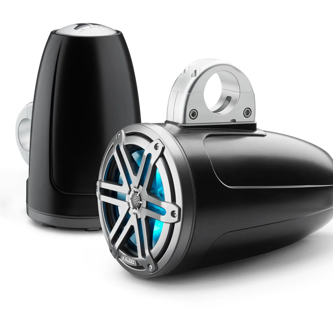 JL Audio M3-770ETXv3-Sb-S-Gm-i 7.7" 70 Watt 4 Ohm Marine Enclosed Tower Coaxial Speakers - Pair - #93537 (M3770ETXv3SbSGmi)