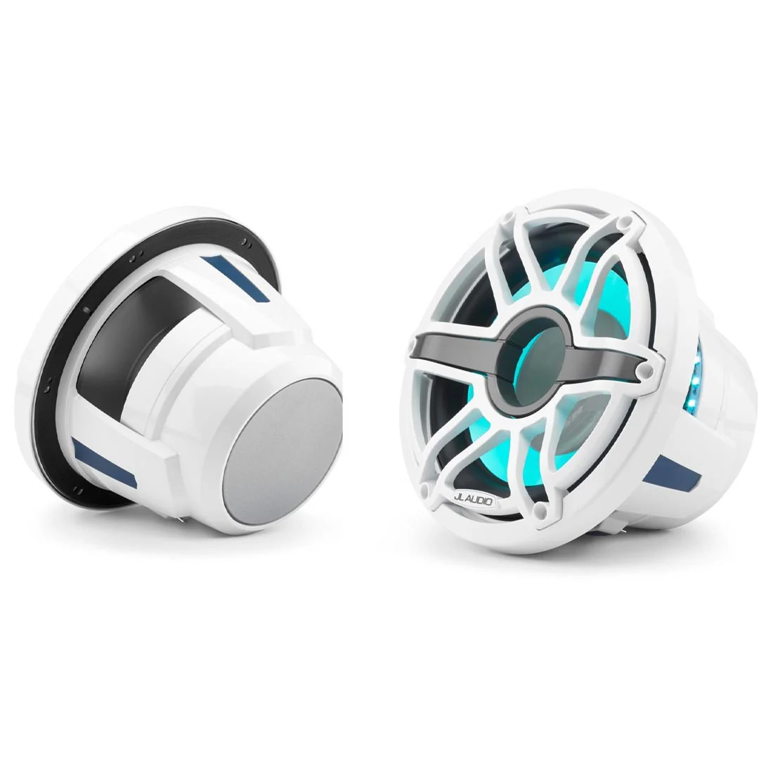 JL Audio M6-10W-S-GwGw-i-4 M6 Series 10" LED Light Marine Subwoofer - White Sport - #93645 (M610WSGwGwi4) - Image 2
