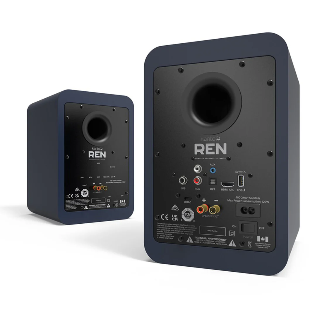 Kanto REN 100W RMS Desktop Speakers with HDMI Arc, USB-C and Bluetooth - Pair (RENMB) - Image 10